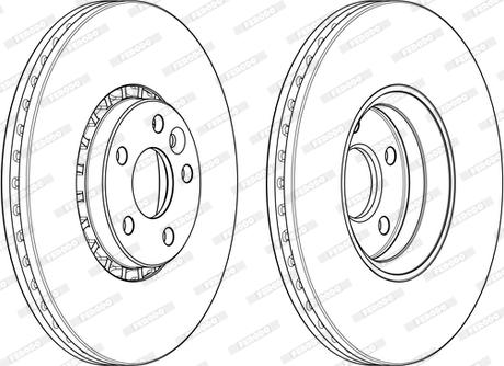 Ferodo DDF1801C-1-D - Тормозной диск autospares.lv