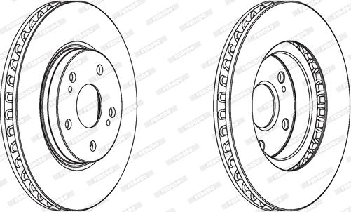 Ferodo DDF1814C - Тормозной диск autospares.lv