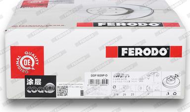 Ferodo DDF1829P-D - Тормозной диск autospares.lv