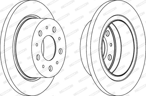 Ferodo DDF1823 - Тормозной диск autospares.lv