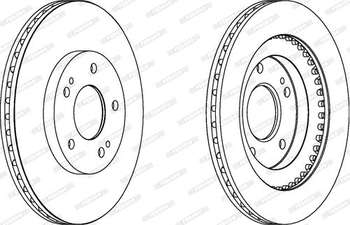 Ferodo DDF1399 - Тормозной диск autospares.lv