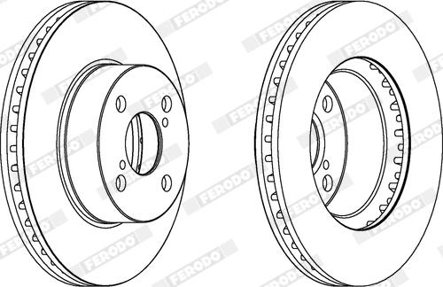 Ferodo DDF1343X - Тормозной диск autospares.lv