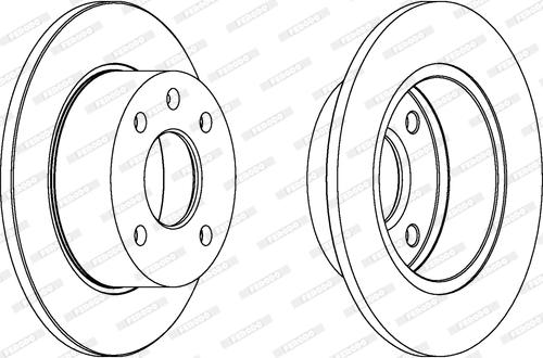 Ferodo DDF135 - Тормозной диск autospares.lv