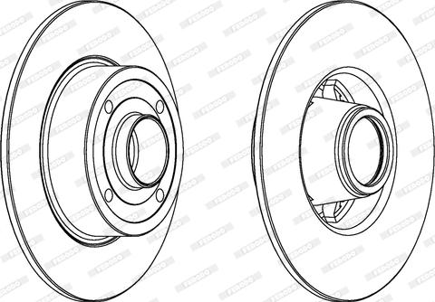 Ferodo DDF1369C - Тормозной диск autospares.lv