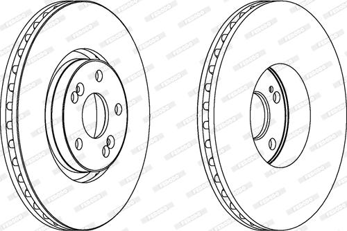 Ferodo DDF1368 - Тормозной диск autospares.lv