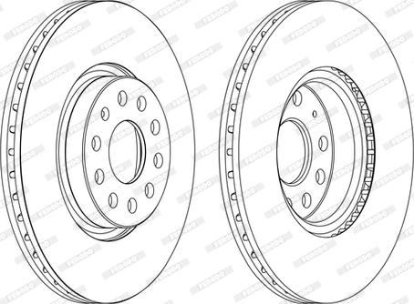 Ferodo DDF1305C-D - Тормозной диск autospares.lv