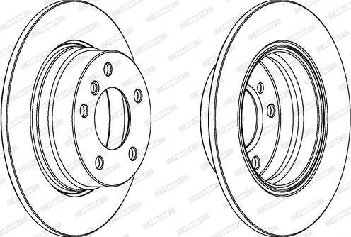 Ferodo DDF1303 - Тормозной диск autospares.lv