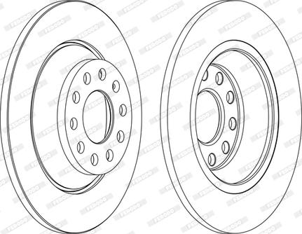 Ferodo DDF1307C-D - Тормозной диск autospares.lv