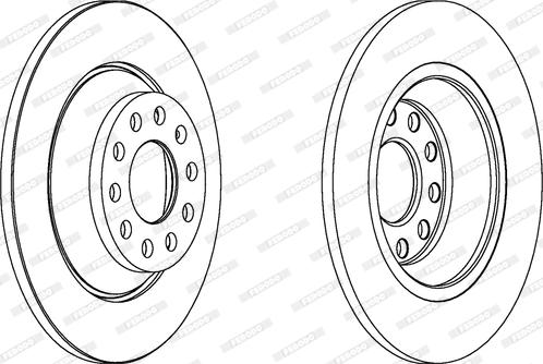 Ferodo DDF1307C - Тормозной диск autospares.lv