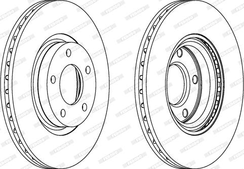 Ferodo DDF1312C - Тормозной диск autospares.lv