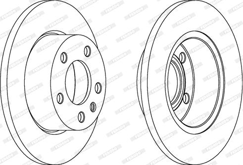 Ferodo DDF131 - Тормозной диск autospares.lv