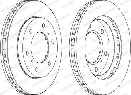 Ferodo DDF1384C-D - Тормозной диск autospares.lv