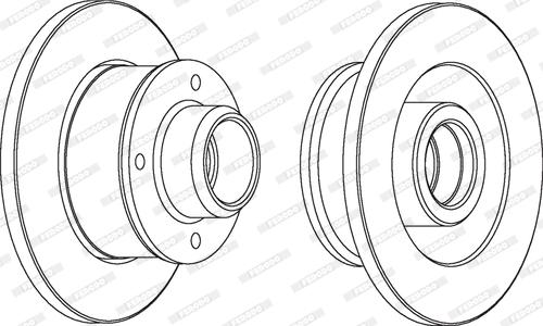 Ferodo DDF137 - Тормозной диск autospares.lv