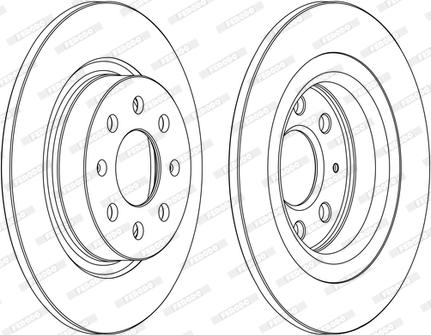 Ferodo DDF1299C - Тормозной диск autospares.lv