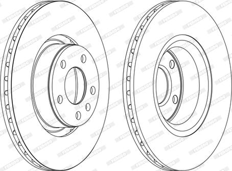 Ferodo DDF1291C-D - Тормозной диск autospares.lv