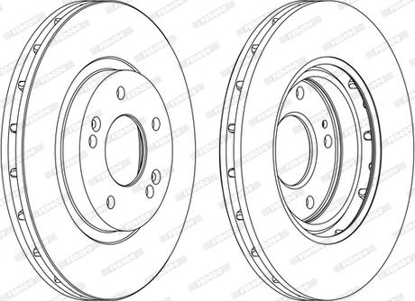 Ferodo DDF1292C-D - Тормозной диск autospares.lv