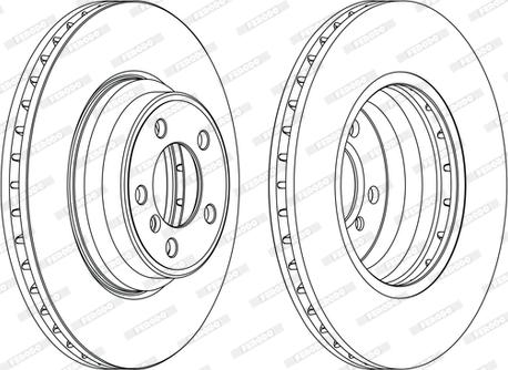 Ferodo DDF1245C-1-D - Тормозной диск autospares.lv