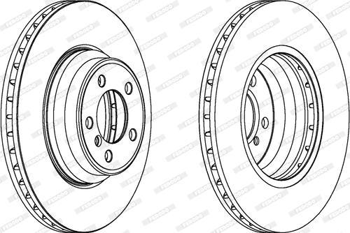 Ferodo DDF1245C - Тормозной диск autospares.lv