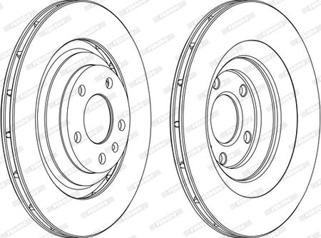 Ferodo DDF1240C-1-D - Тормозной диск autospares.lv