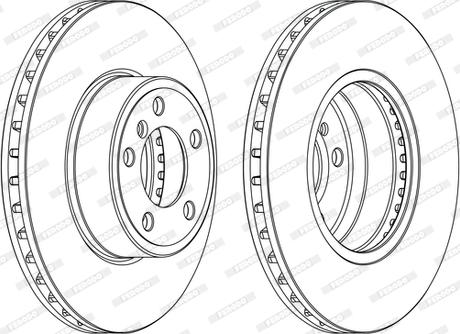 Ferodo DDF1243C-1-D - Тормозной диск autospares.lv