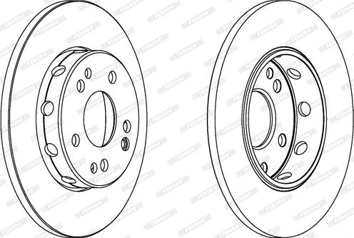 Ferodo DDF124C - Тормозной диск autospares.lv