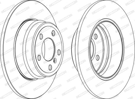 Ferodo DDF1255C-1-D - Тормозной диск autospares.lv