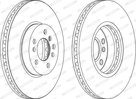 Ferodo DDF1256C-1-D - Тормозной диск autospares.lv