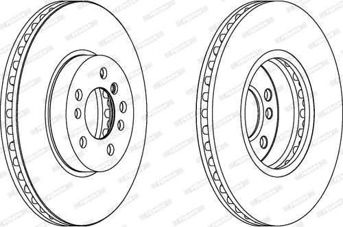 Ferodo DDF1256C - Тормозной диск autospares.lv