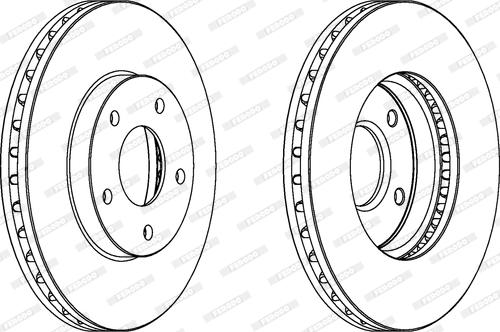 Ferodo DDF1250 - Тормозной диск autospares.lv