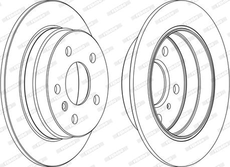 Ferodo DDF1258C-D - Тормозной диск autospares.lv