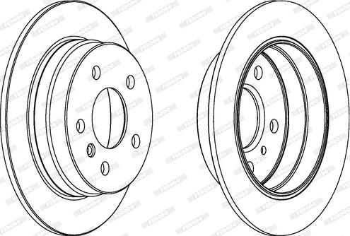 Ferodo DDF1258 - Тормозной диск autospares.lv