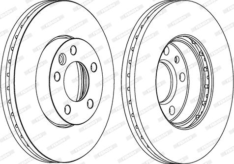 Ferodo DDF1253C - Тормозной диск autospares.lv