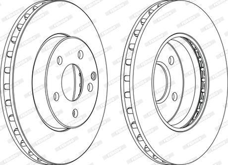 Ferodo DDF1252C-1-D - Тормозной диск autospares.lv