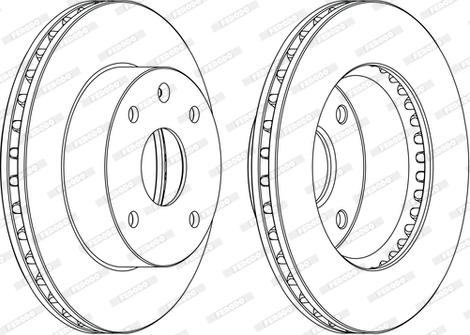 Ferodo DDF1257C - Тормозной диск autospares.lv