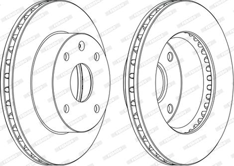 Ferodo DDF1257P-D - Тормозной диск autospares.lv