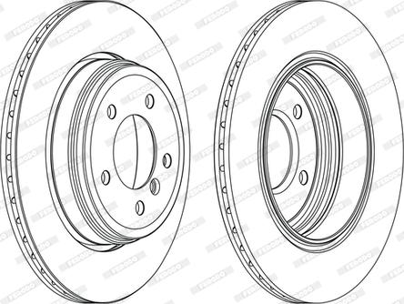 Ferodo DDF1260C-D - Тормозной диск autospares.lv