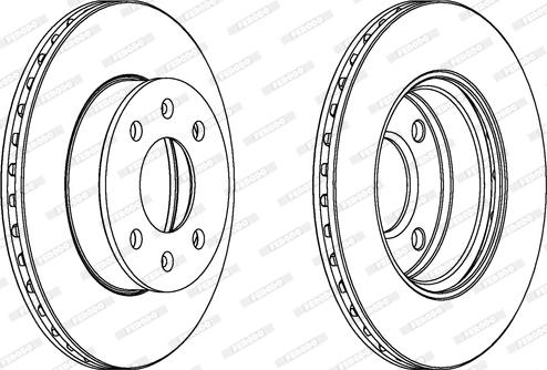 Ferodo DDF1268 - Тормозной диск autospares.lv