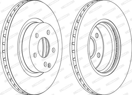 Ferodo DDF1263C-1-D - Тормозной диск autospares.lv