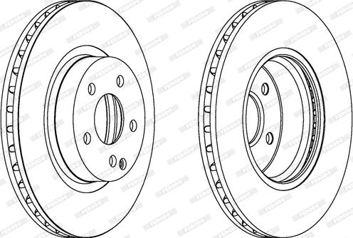 Ferodo DDF1263 - Тормозной диск autospares.lv