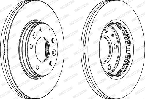 Ferodo DDF1210 - Тормозной диск autospares.lv