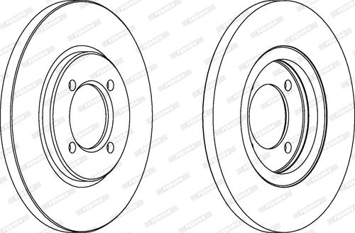 Ferodo DDF121 - Тормозной диск autospares.lv