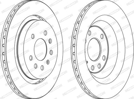 Ferodo DDF1289C - Тормозной диск autospares.lv