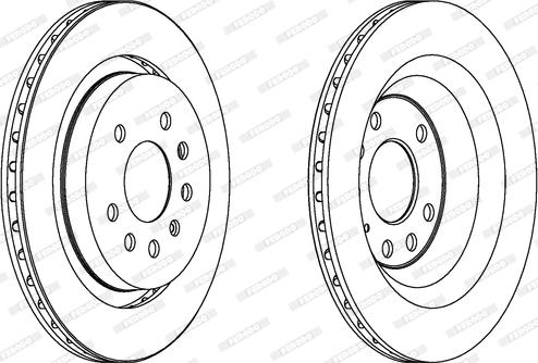 Ferodo DDF1289 - Тормозной диск autospares.lv