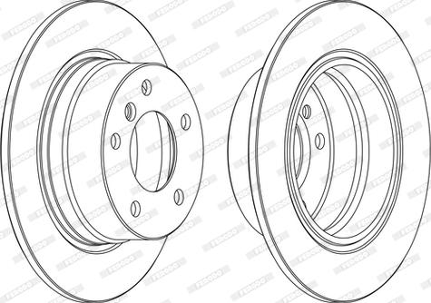 Ferodo DDF1284C - Тормозной диск autospares.lv