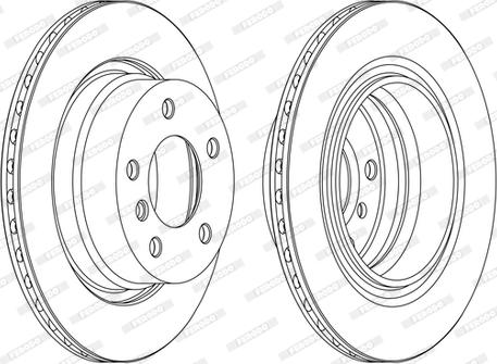 Ferodo DDF1285C - Тормозной диск autospares.lv