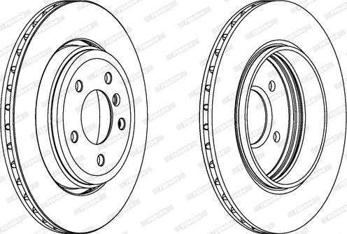 Ferodo DDF1280C - Тормозной диск autospares.lv