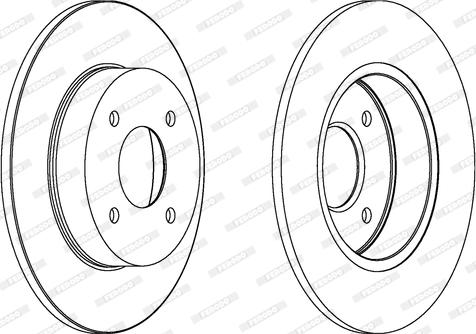 Ferodo DDF1235 - Тормозной диск autospares.lv