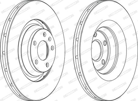 Ferodo DDF1238C-D - Тормозной диск autospares.lv