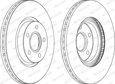 Ferodo DDF1225C-D - Тормозной диск autospares.lv