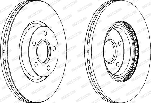 Ferodo DDF1225 - Тормозной диск autospares.lv